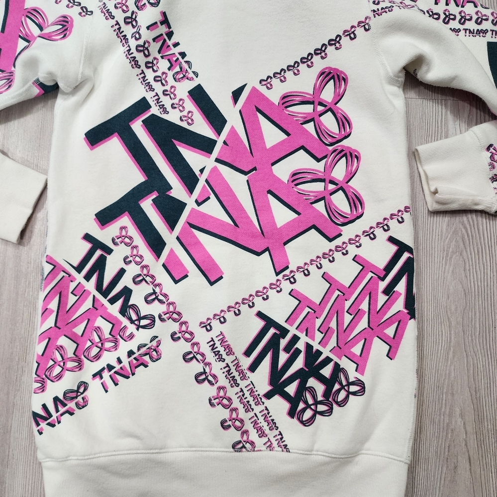 TNA Pink and Black Graphic Hoodie - Picture 9 of 12